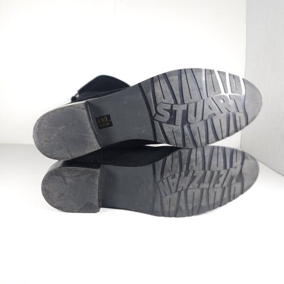 Stuart Weitzman Women's Lilene US 9 Black Suede Stretch Pull On Knee High Boots - Picture 11 of 16